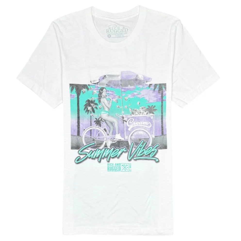 Rich & Rugged Summer Vibes T-Shirt (White) RRSUM-WHT