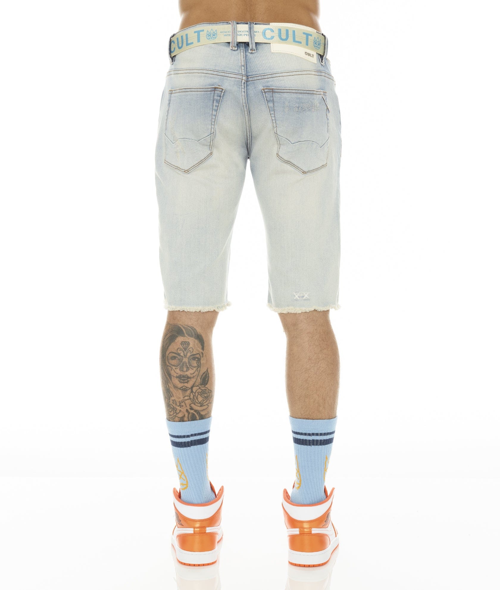 ROCKER SHORT STRETCH w/ BELT IN SCARS - Image 2
