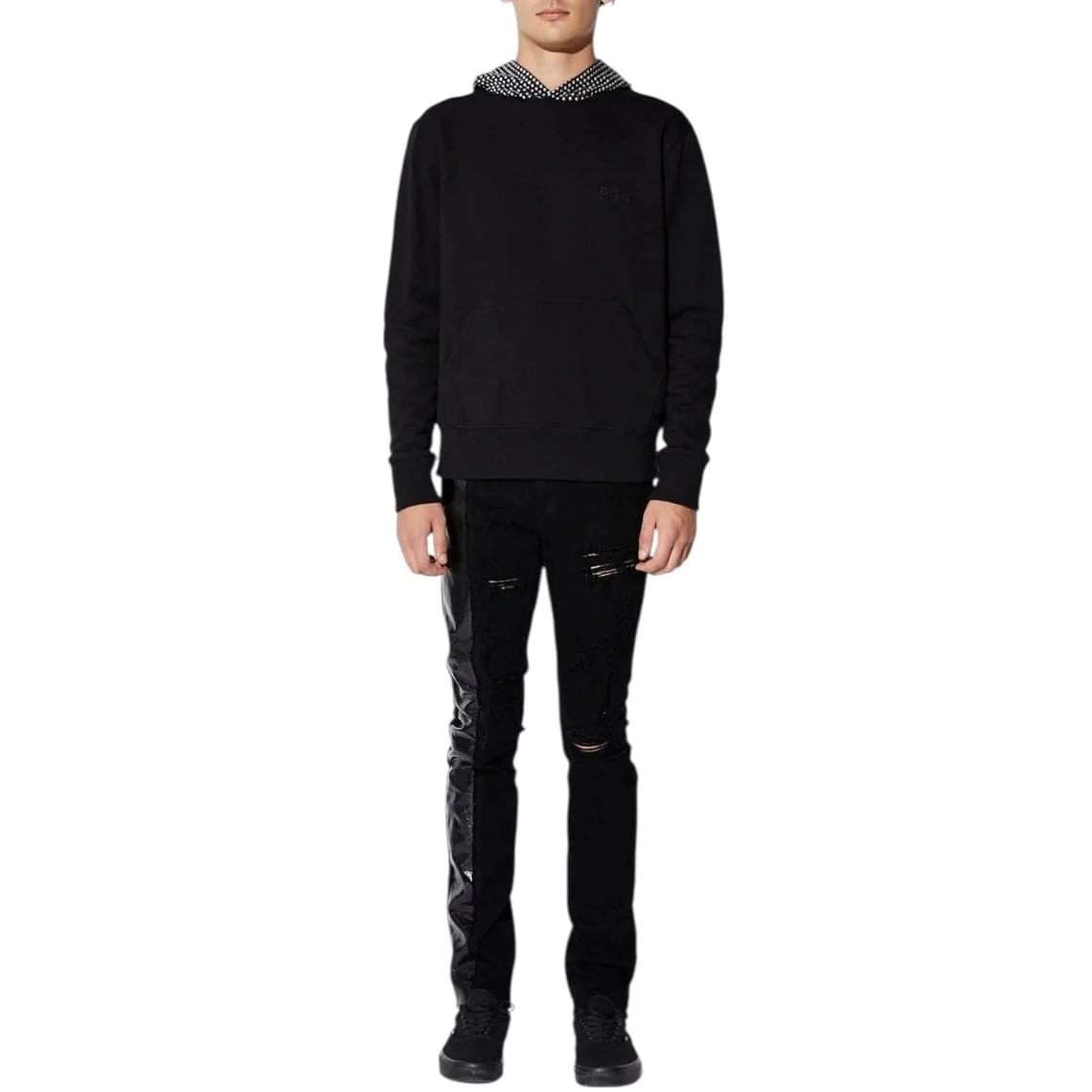 Rta Dion Studded Hoodie (Black) MF22K85-T1181BLKST - Image 3