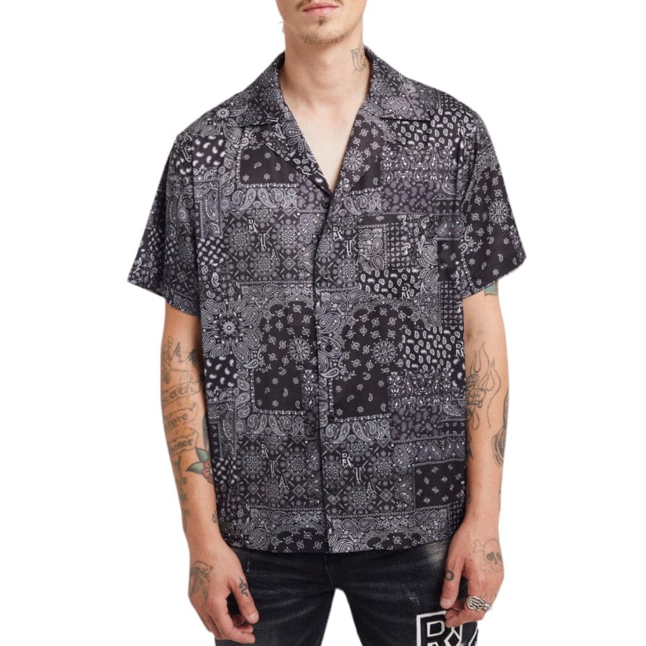 Rta George Button Up Shirt (Black/White Rta Bandana) MU24W712-T1324BWPSL - Image 6