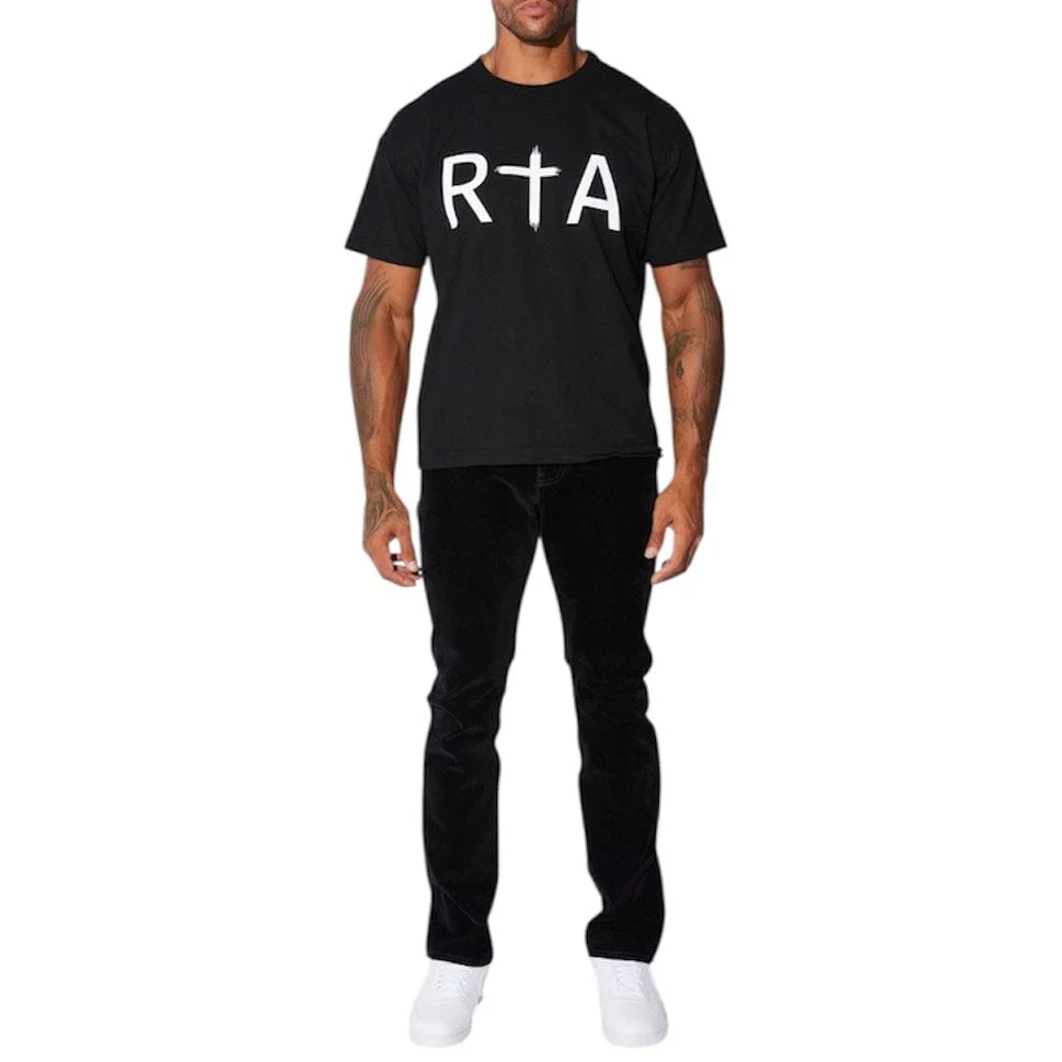 Rta Liam Short Sleeve Logo Tee (Black/White) ME00K83-T1192BKFWT