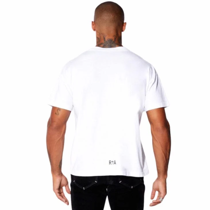 RTA Short Sleeve Liam Front Logo Tee (White) ME00K83 - Image 3