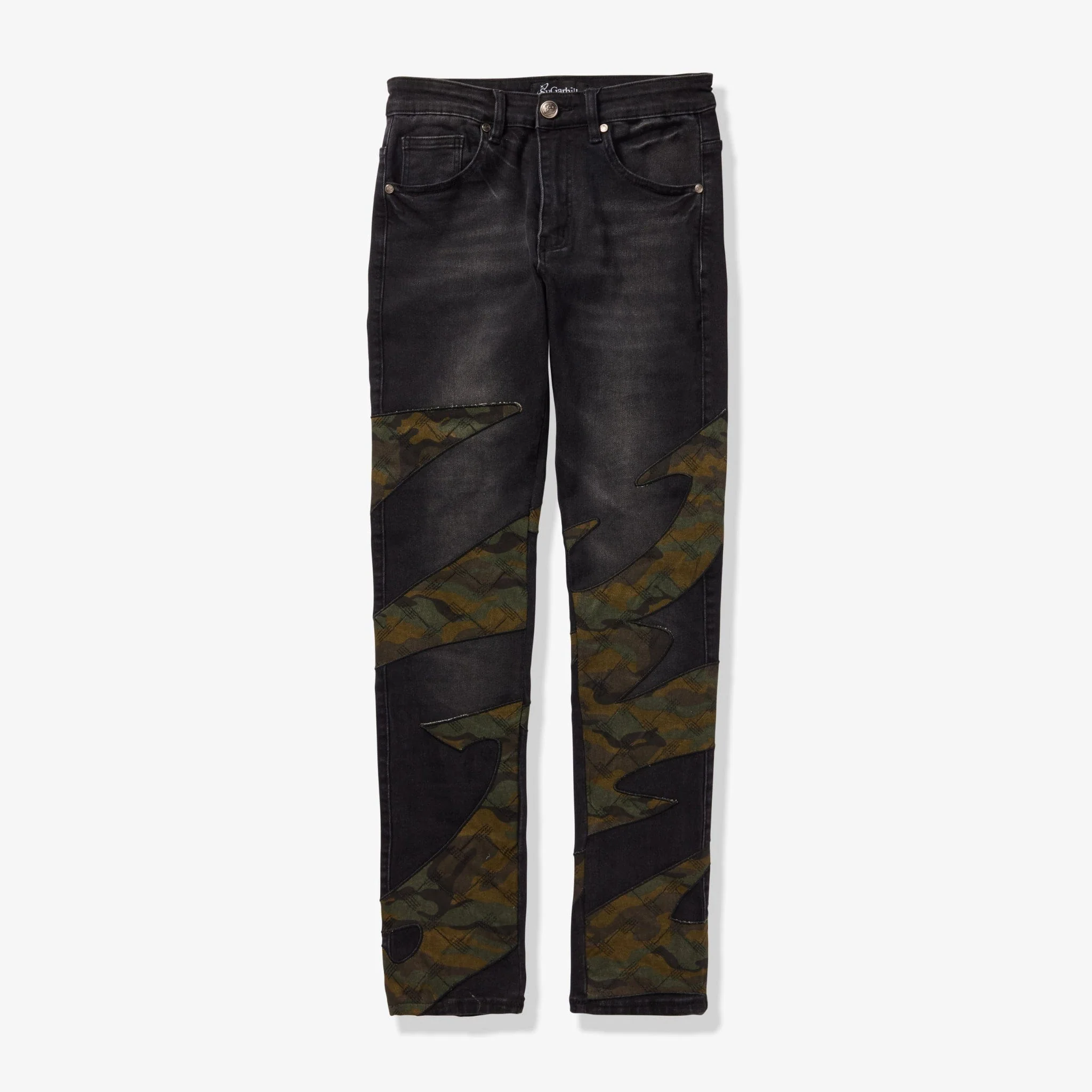 "Sabotage" Skinny Jeans (black/camo scrunch) - Image 5