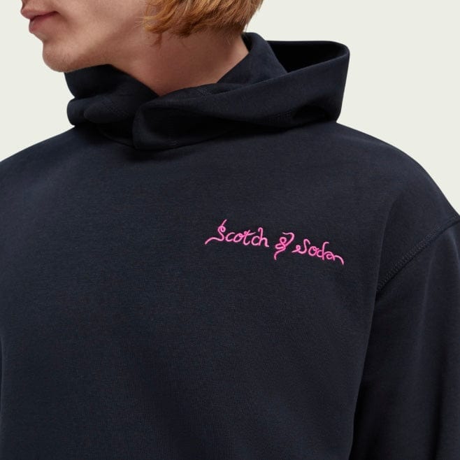 Scotch & Soda Artwork Felpa Hoodie (Navy) 169193 - Image 2