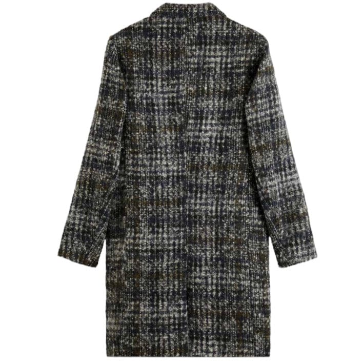 Scotch & Soda Check Wool Blend Parka Coat (Multi Grey Check) 174400 - Image 2