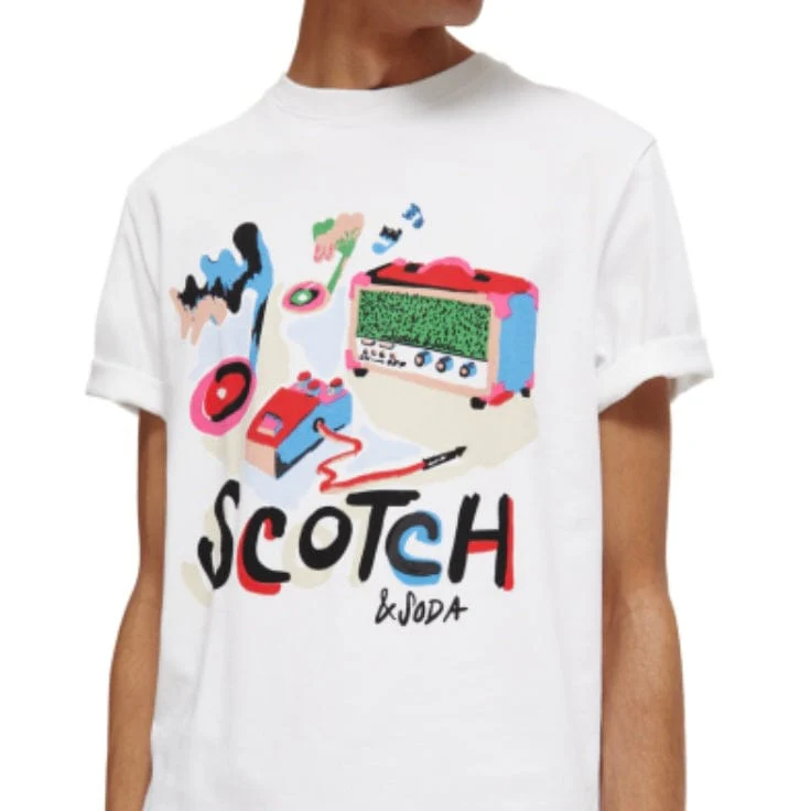 Scotch & Soda Day To Night Aw Tee (White) 173020 - Image 5