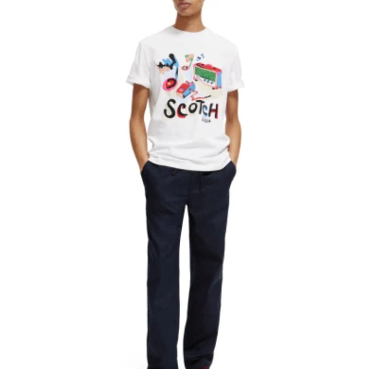 Scotch & Soda Day To Night Aw Tee (White) 173020 - Image 7