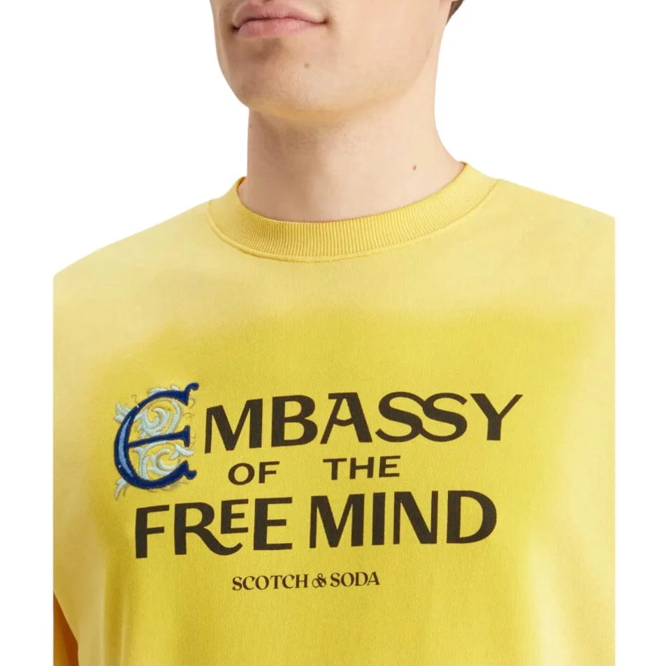 Scotch & Soda Embassy Of The Free Mind Sweatshirt (Candlelight) 178466 - Image 5