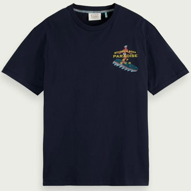 Scotch & Soda Embroidered Artwork Tee (Navy) 172306 - Image 6