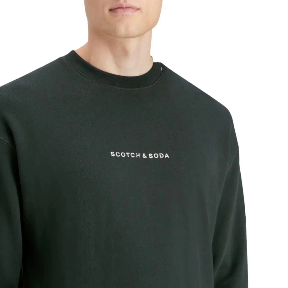 Scotch & Soda Essentials Logo Sweatshirt (Grachten Green) 179195 - Image 6