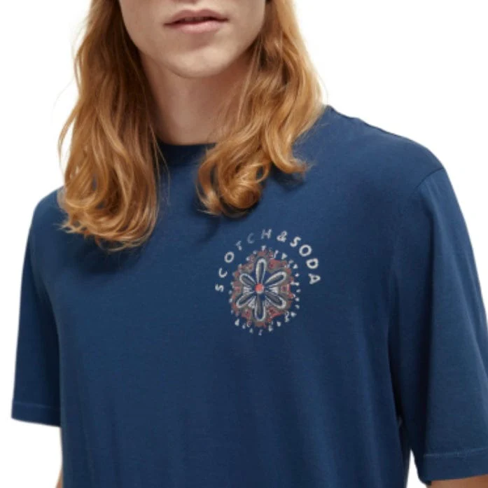 Scotch & Soda Festival Aw Tee (Storm Blue) 173025 - Image 4