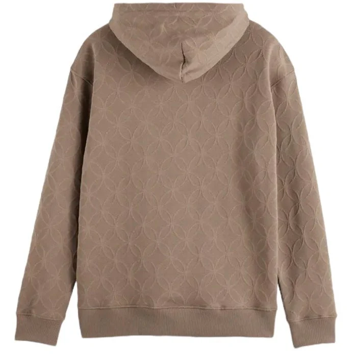 Scotch & Soda Jacquard Terry Hoodie (Cappuchino) 178450 - Image 2