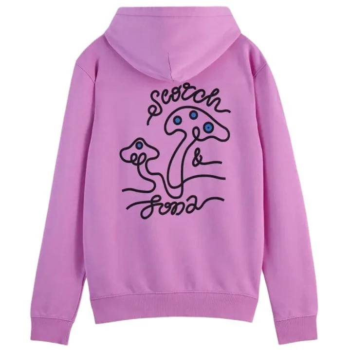 Scotch & Soda Mushroom Artwork Hoodie (Iris Pink) 179899 - Image 2