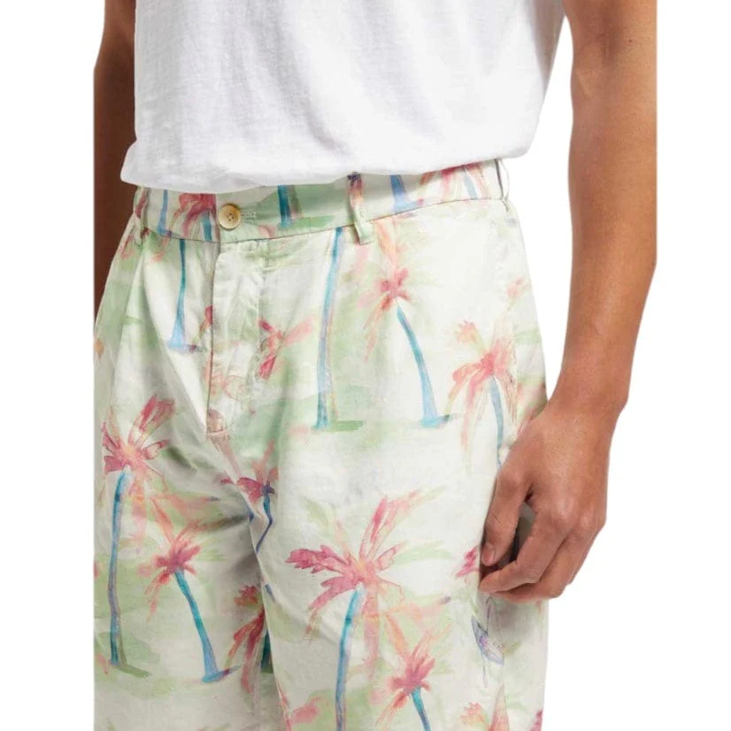 Scotch & Soda Printed Pleated Bermuda Shorts (Palmtree Hawaii Aop) 175784 - Image 7