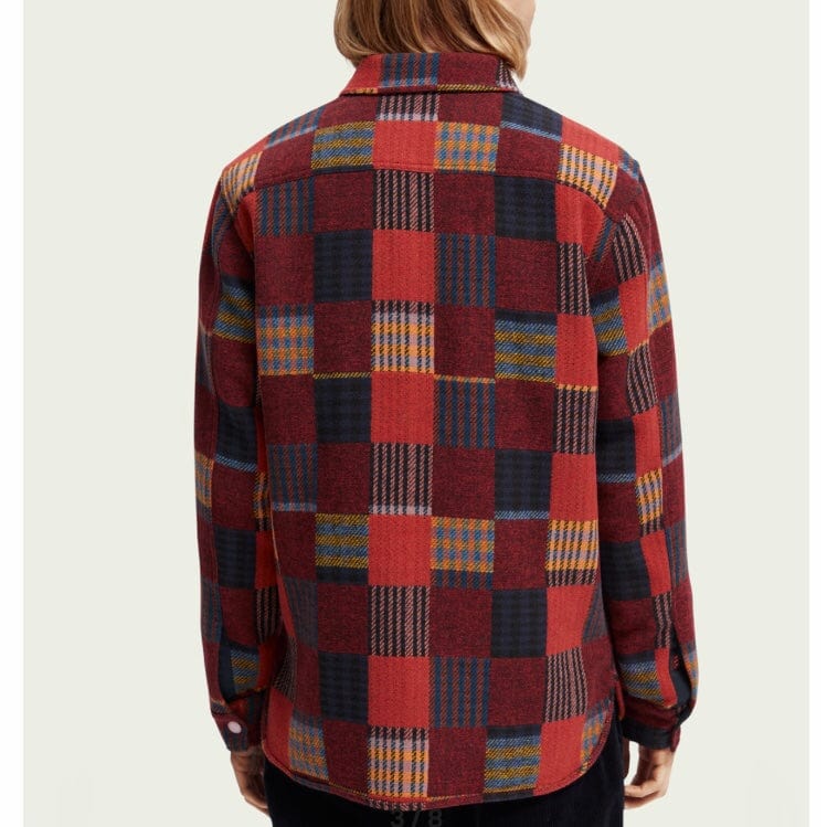 Scotch & Soda Patched Check Jacquard Overshirt (Combo A) 169160 - Image 3