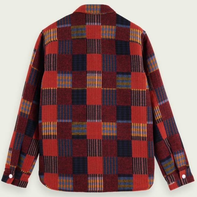 Scotch & Soda Patched Check Jacquard Overshirt (Combo A) 169160 - Image 7