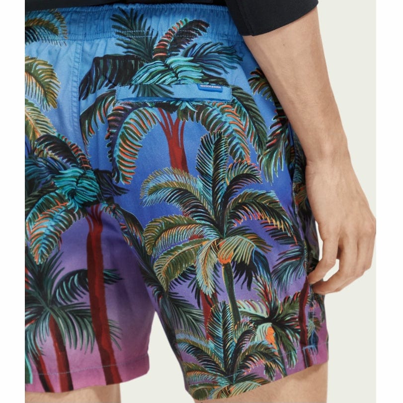 Scotch & Soda Printed Mid Length Swimshort (Navy Aop Palmtrees) 172424 - Image 6
