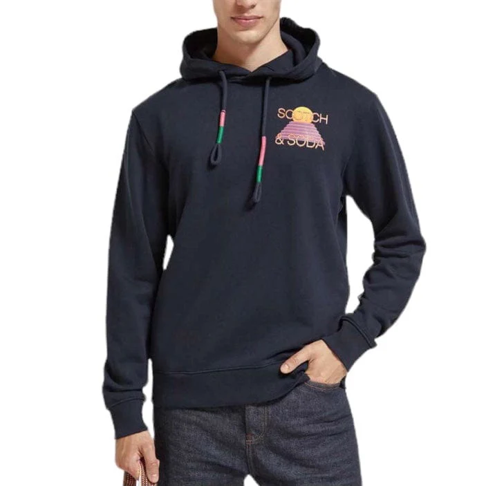 Scotch & Soda Regular Fit Artwork Hoodie (Night) 175378 - Image 4