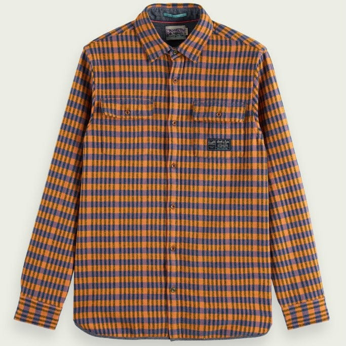 Scotch & Soda Regular Fit Checked Flannel Shirt (Combo C) 169068 - Image 6