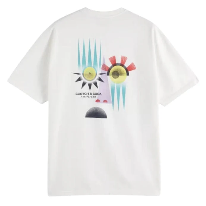 Scotch & Soda Relaxed-Fit Printed Artwork T-Shirt (White) 180050 - Image 2