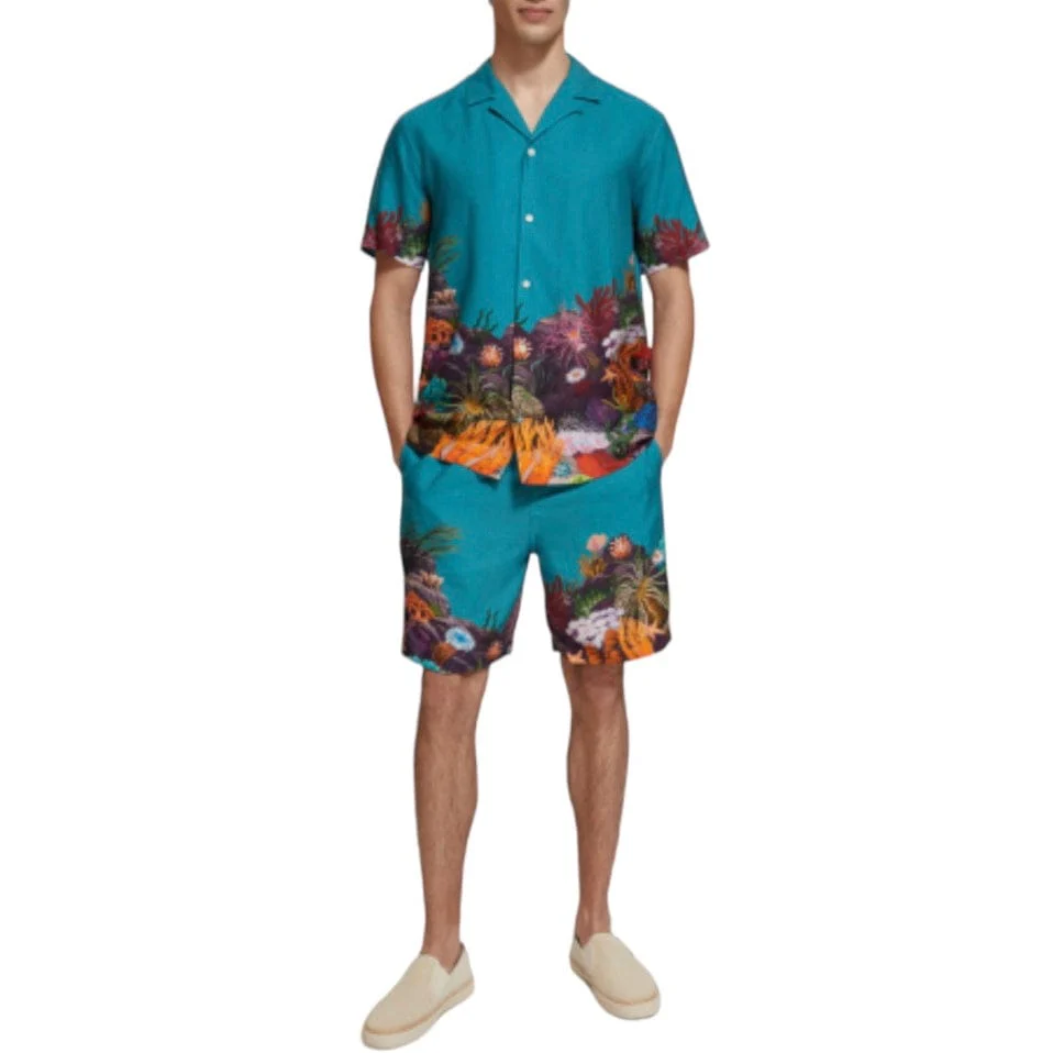 Scotch & Soda Seasonal Placement Printed Bermuda Shorts (Seanery) 175745 - Image 7