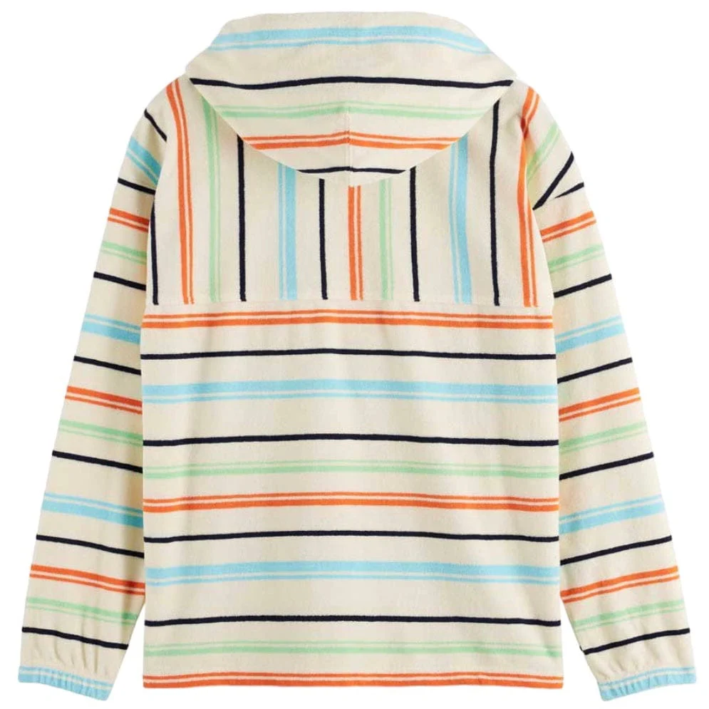 Scotch & Soda Towelling Striped Hoodie (Light Beige) 175687 - Image 2
