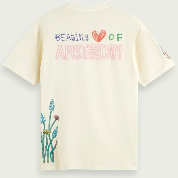 Scotch & Soda Washed Artwork Tee (Off White) 171698 - Image 6
