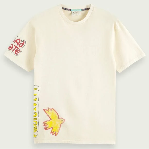 Scotch & Soda Washed Artwork Tee (Off White) 171698 - Image 7