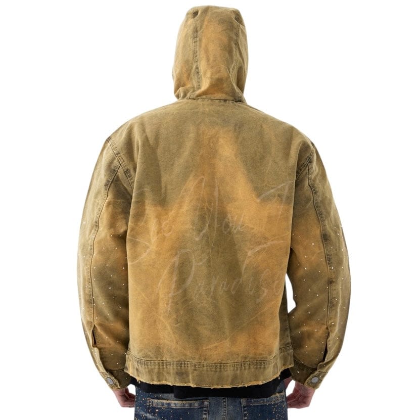 See You In Paradise Ashes to Ashes Hooded Work Jacket (Wheat) 91670 - Image 3