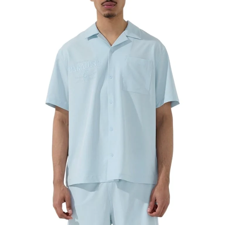 See You In Paradise Club Shirt and Short Set (Light Blue) - Image 2