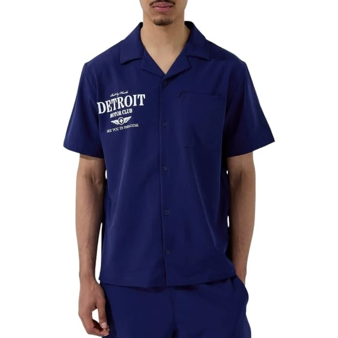 See You In Paradise Detroit Motor Club SS Shirt & Short Set (Navy) - Image 2