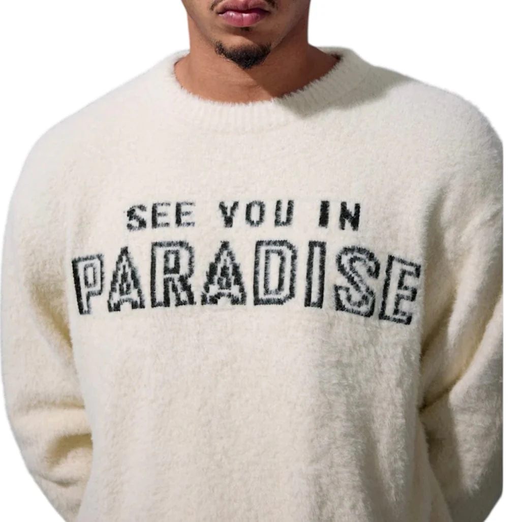 See You In Paradise Plush Crewneck Sweater (Bone) 3992 - Image 3