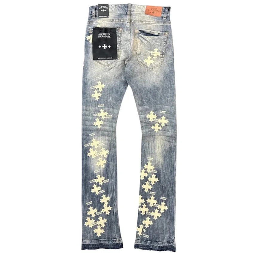 See You In Paradise Stamp Stacked Denim (Vintage) JTF2293 - Image 2