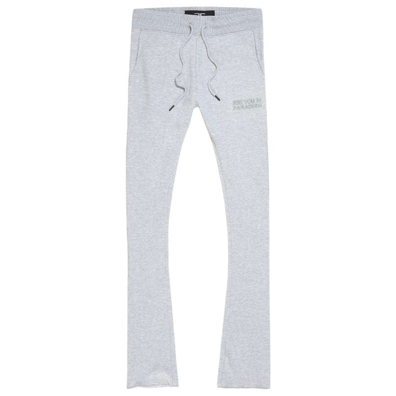See You In Paradise Tonal Stacked Sweatpants (Heather Grey) - Image 2