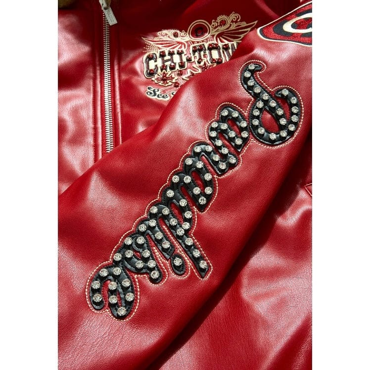 See You In Paradise Windy City Hooded Bomber Jacket (Red) 91748 - Image 10