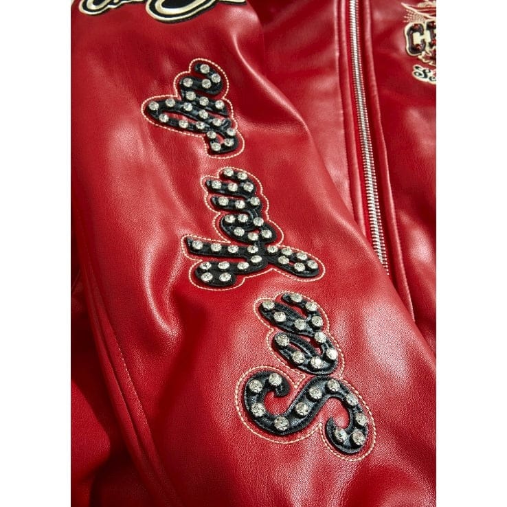 See You In Paradise Windy City Hooded Bomber Jacket (Red) 91748 - Image 11