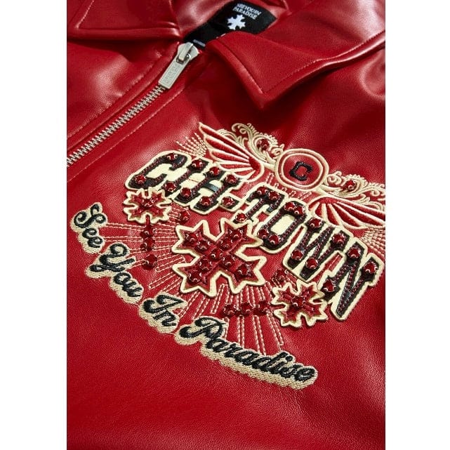 See You In Paradise Windy City Varsity Jacket (Red) 91747 - Image 10