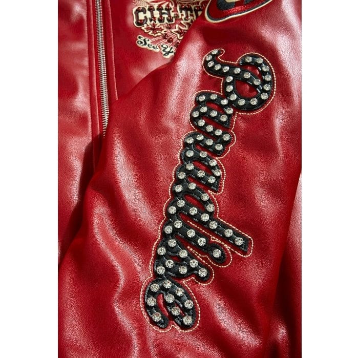 See You In Paradise Windy City Varsity Jacket (Red) 91747 - Image 11