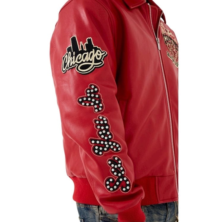 See You In Paradise Windy City Varsity Jacket (Red) 91747 - Image 3