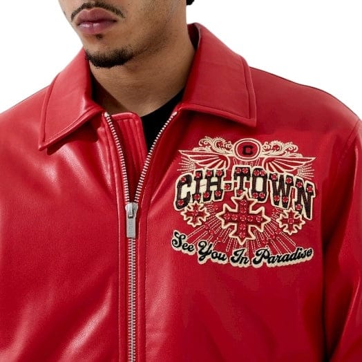 See You In Paradise Windy City Varsity Jacket (Red) 91747 - Image 5