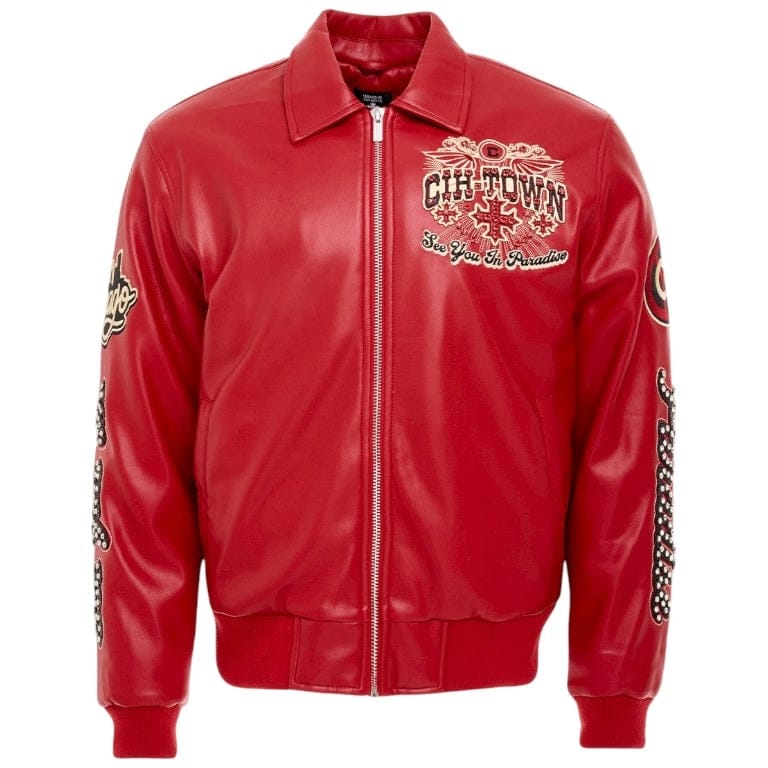See You In Paradise Windy City Varsity Jacket (Red) 91747 - Image 6