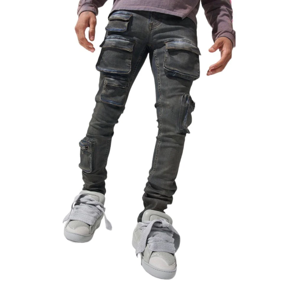 Serenede Wave Cargo Jeans (Blue) WAVE-BLUE - Image 2
