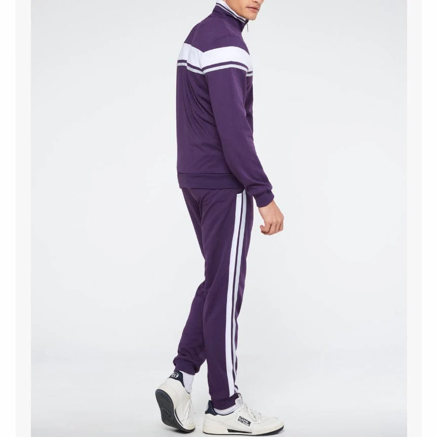 Sergio Tacchini Damarindo Tracksuit (Blackberry Cordial/White/Qiet Gray) - Image 4