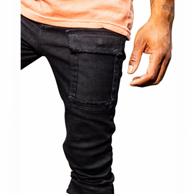 Si Tu Veux Brutini 2.0 Super Stacked Reverse Pockets Jeans (Black) TV0063-STK - Image 2