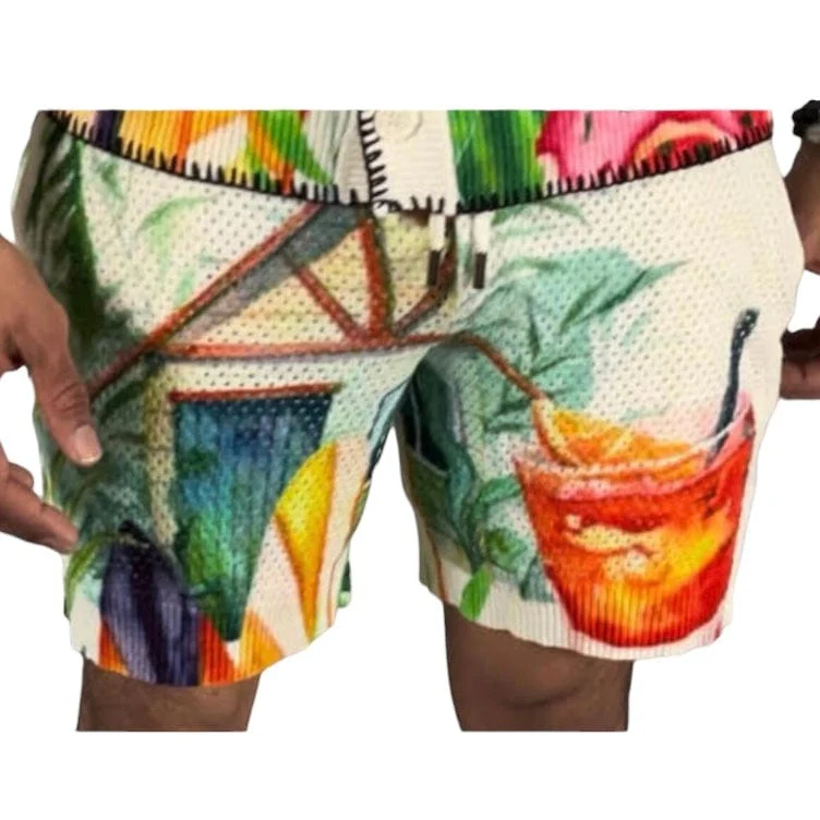 Si Tu Veux Tropical Life Shorts (Cream) TV0129 - Image 2