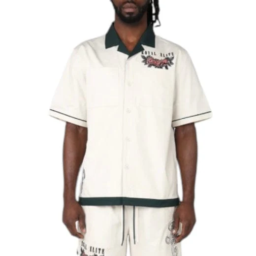 Smoke Rise Boxy Country Club SS Buttoned Down Set (Ecru/Scarab) WH25184