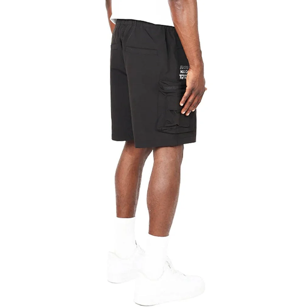 Smoke Rise Lounge Utility Cargo Shorts (Black) WS25283 - Image 3