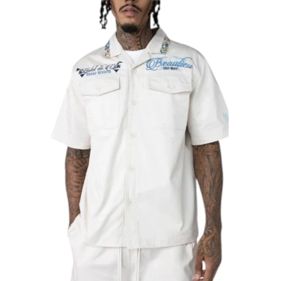 Smoke Rise SS Button Down Set (Chalk) WH25295 - Image 4