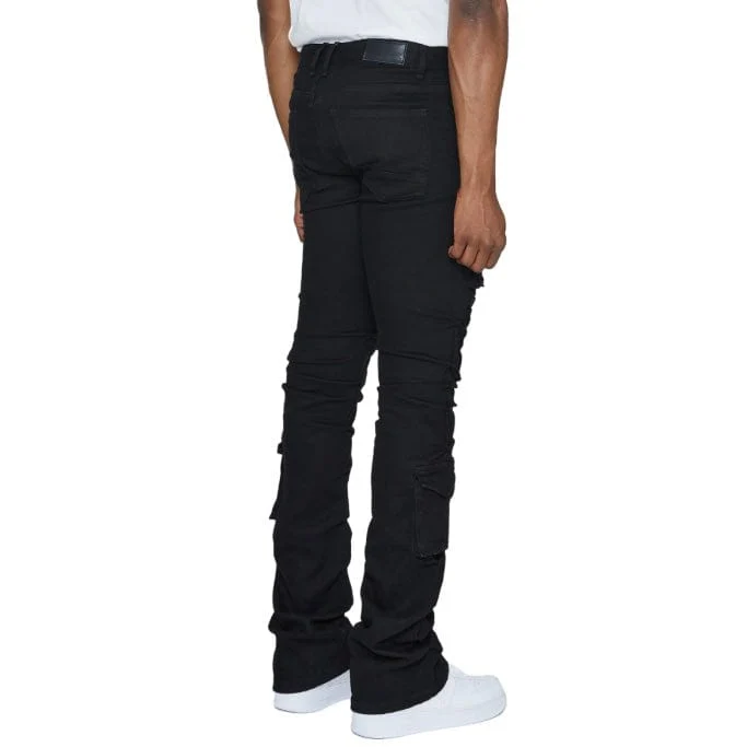 Smoke Rise Stacked Utility Pocket Twill Pants (Jet Black) JP23539 - Image 8