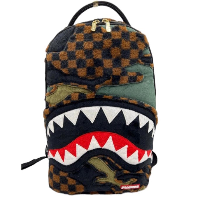 Sprayground Green Camo 3AM Fur Backpack - Image 2